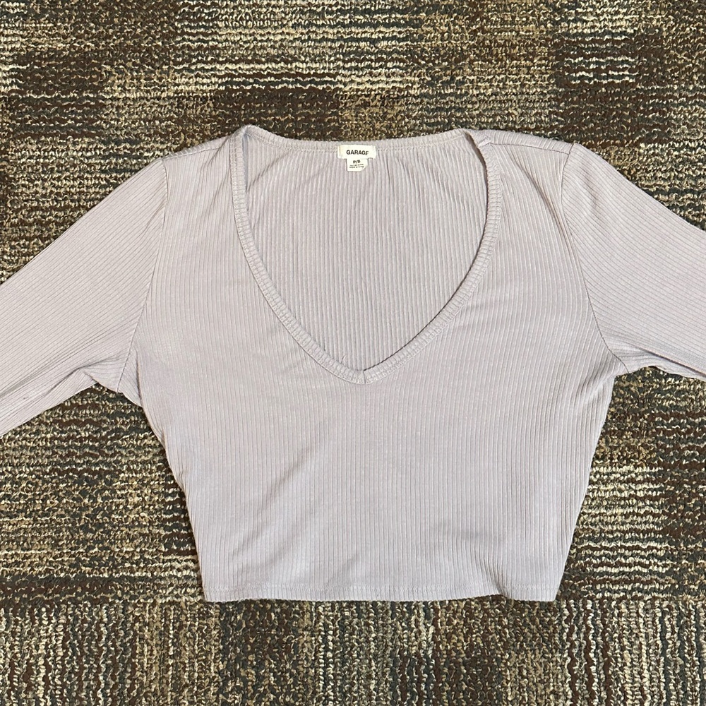 GARAGE cropped lilac long sleeve